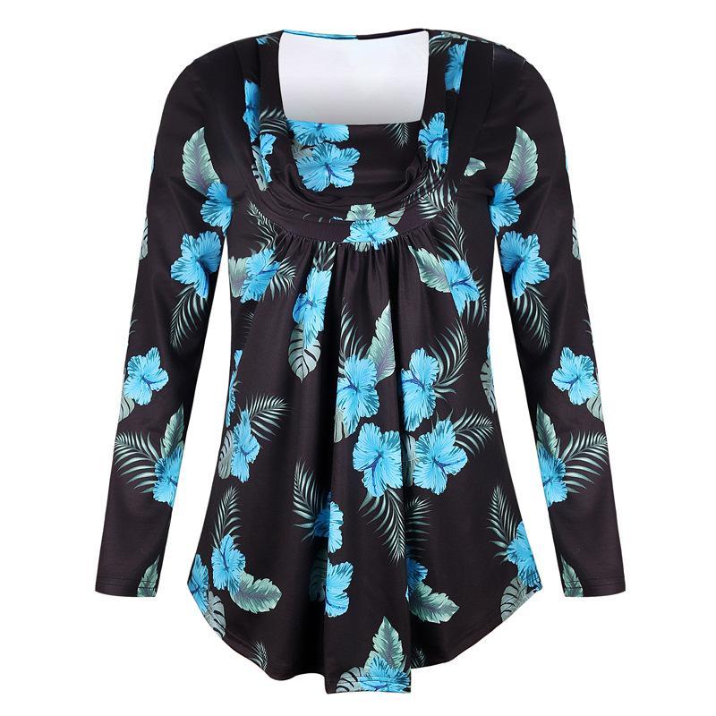 Blouse à imprimé floral à collier