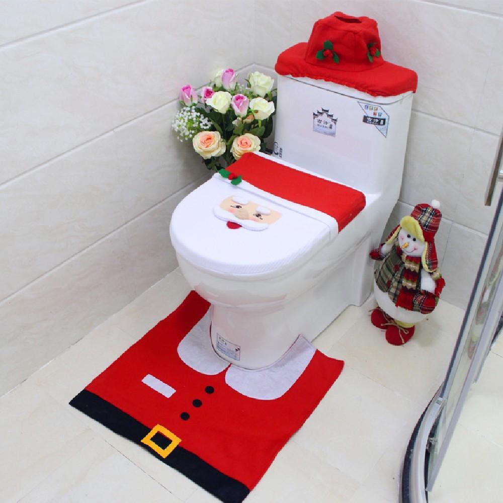 Decorações de banheiro de Natal do Papai Noel