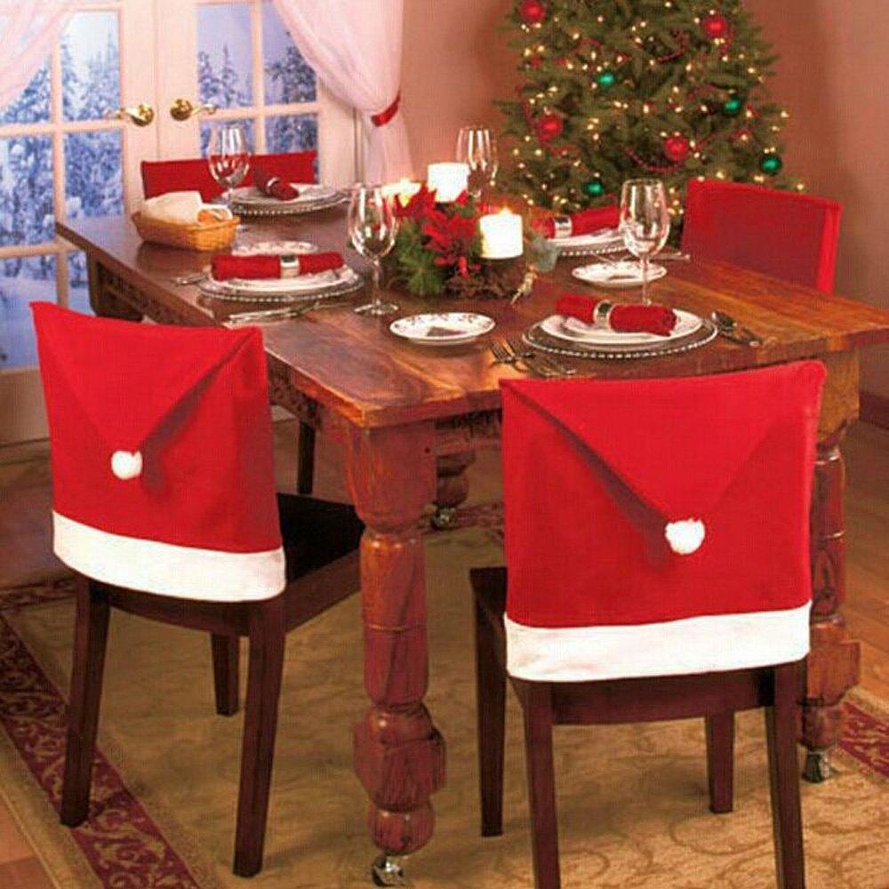 Santa Claus Christmas Chair Covers-Red-Theone Apparel