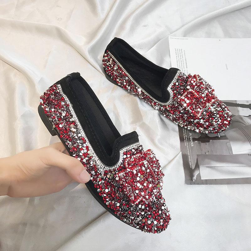 Sassy Sequined Loafer Flats