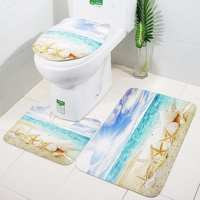 Juegos de alfombrillas de baño Escenas del mar