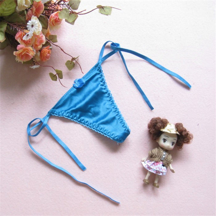 Semi Transparent Mesh Front High Waisted Thongs-Blue-Theone Apparel