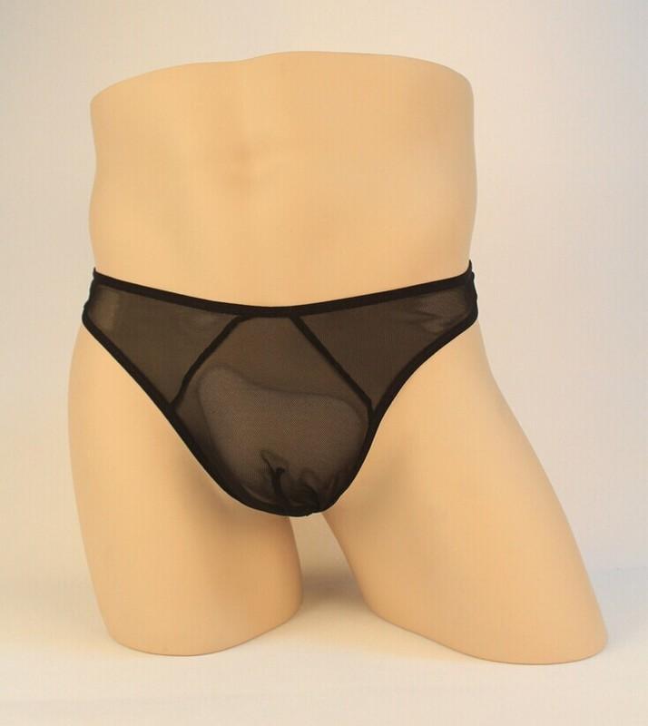 Sheer Mesh Men's Brief Underwear-Black-Theone Apparel