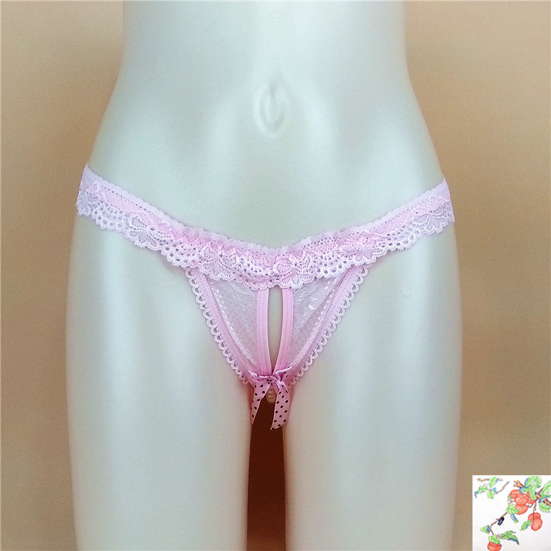 Silky and Lacy Peekaboo Cutout Panties-Pink-Theone Apparel