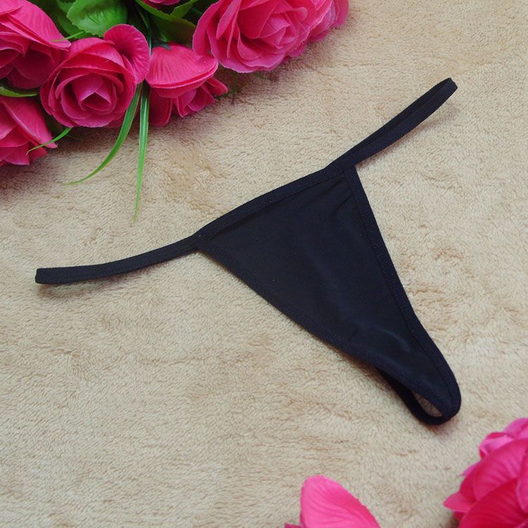 Simple G-String Thong with Transparent Lace Thong-Black-Theone Apparel