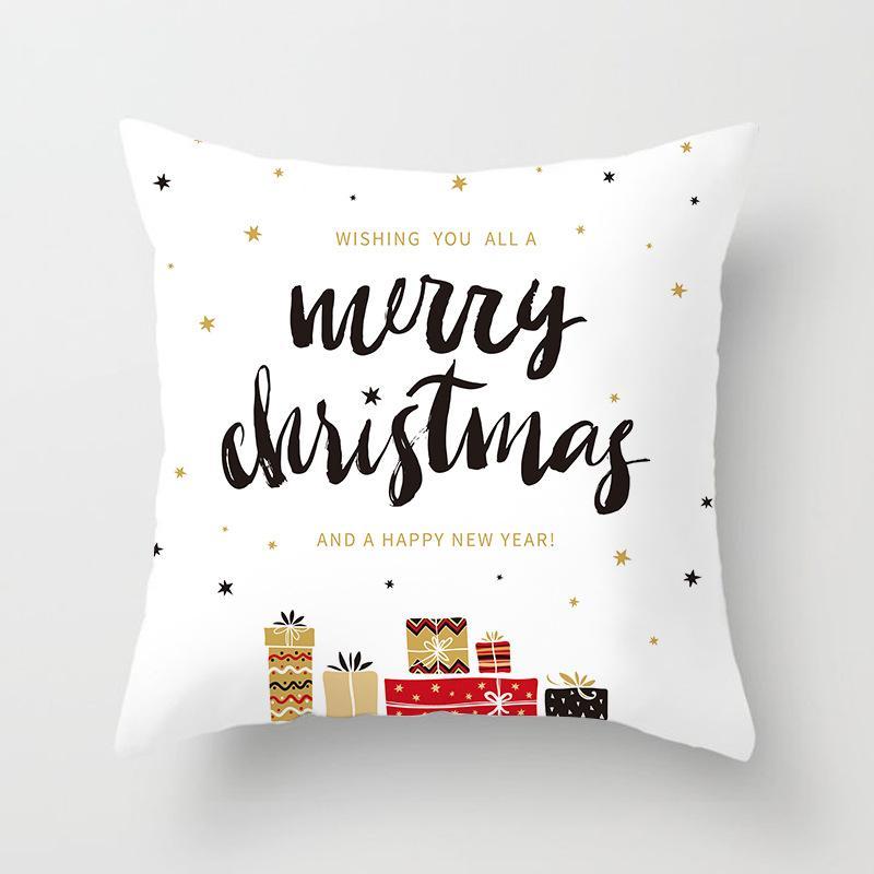 シンプルでシックなクリスマス枕がカバーされています