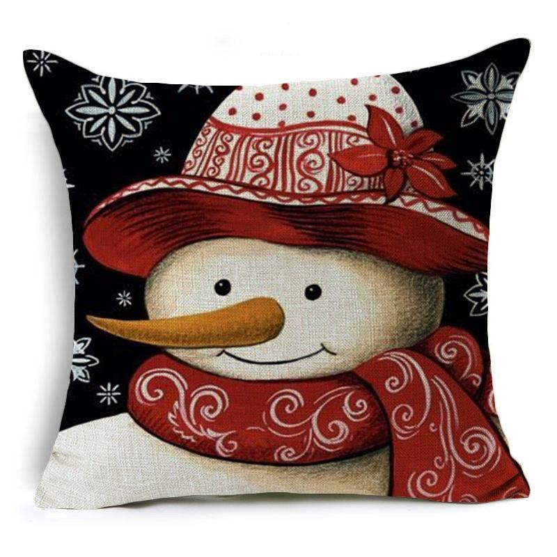 Bantal Bantal Liburan Snowman Smiling