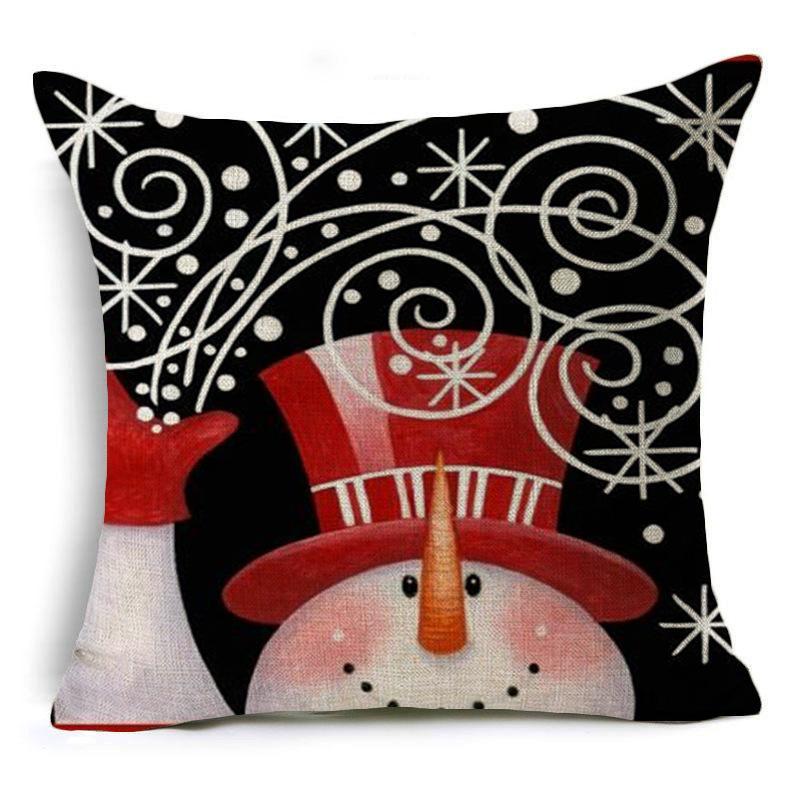 Smiling Snowman Holiday Pillow Covers