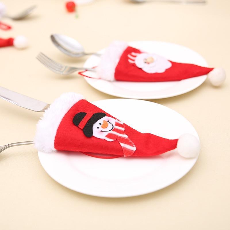 Snowman and Santa Cutlery Bag