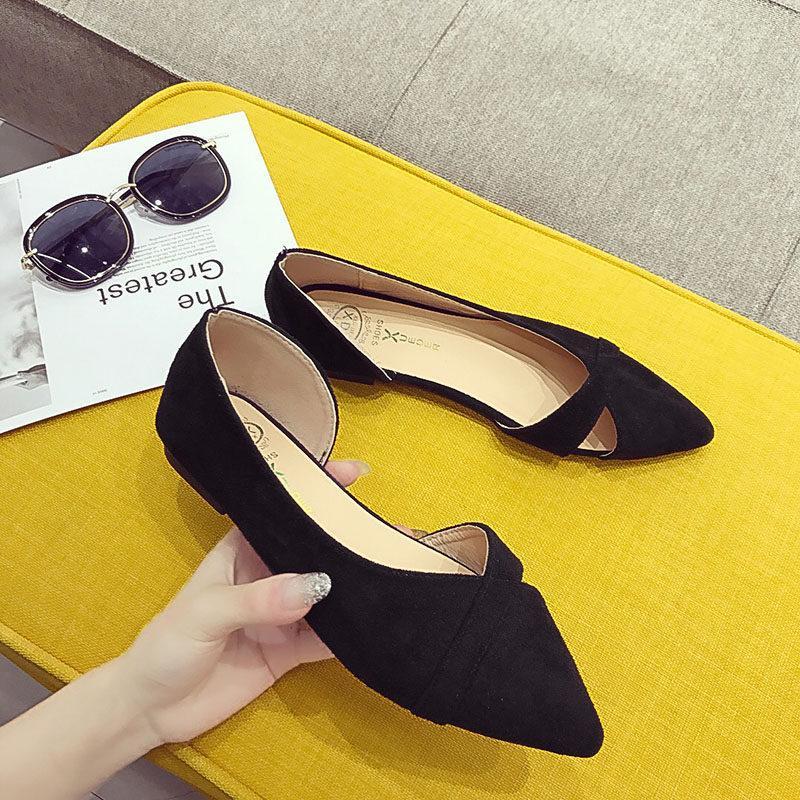 Soft Suede D'Orsay Ballet Flats