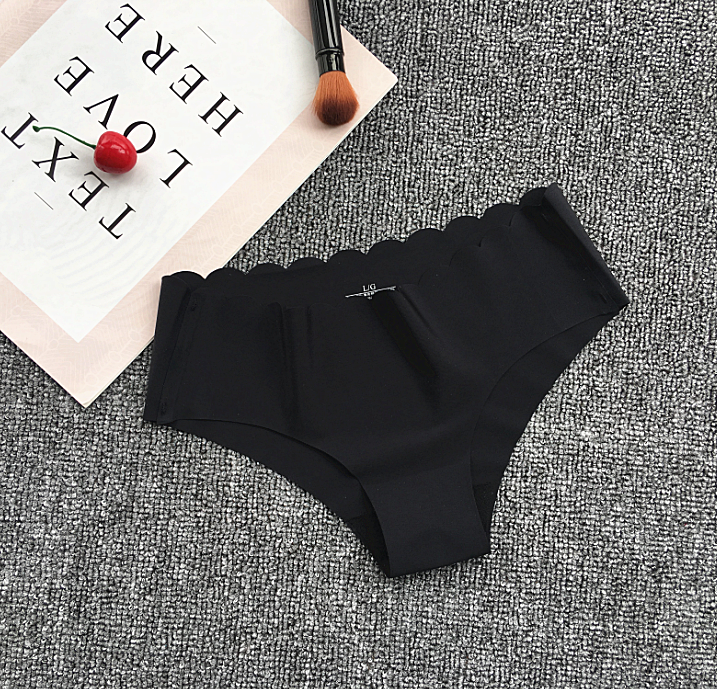 Solid Color Opaque Full Coverage Panties-Black-Theone Apparel