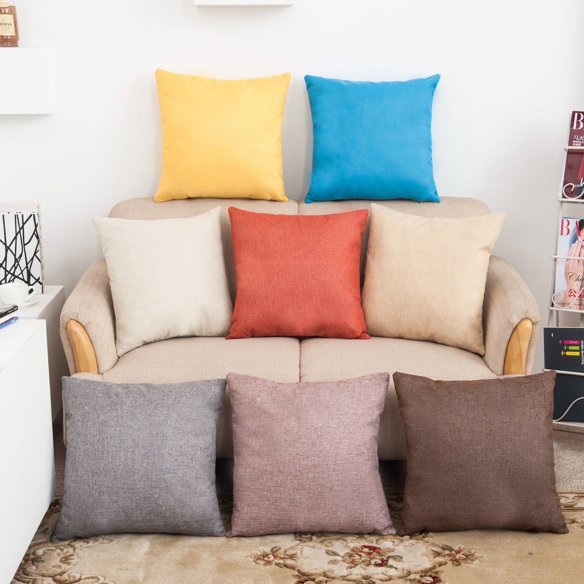 Square Solid Color Pillow Covers