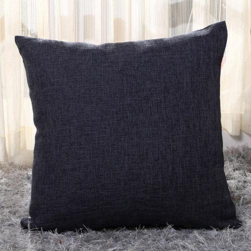 Square Solid Color Pillow Covers-Black-Theone Apparel