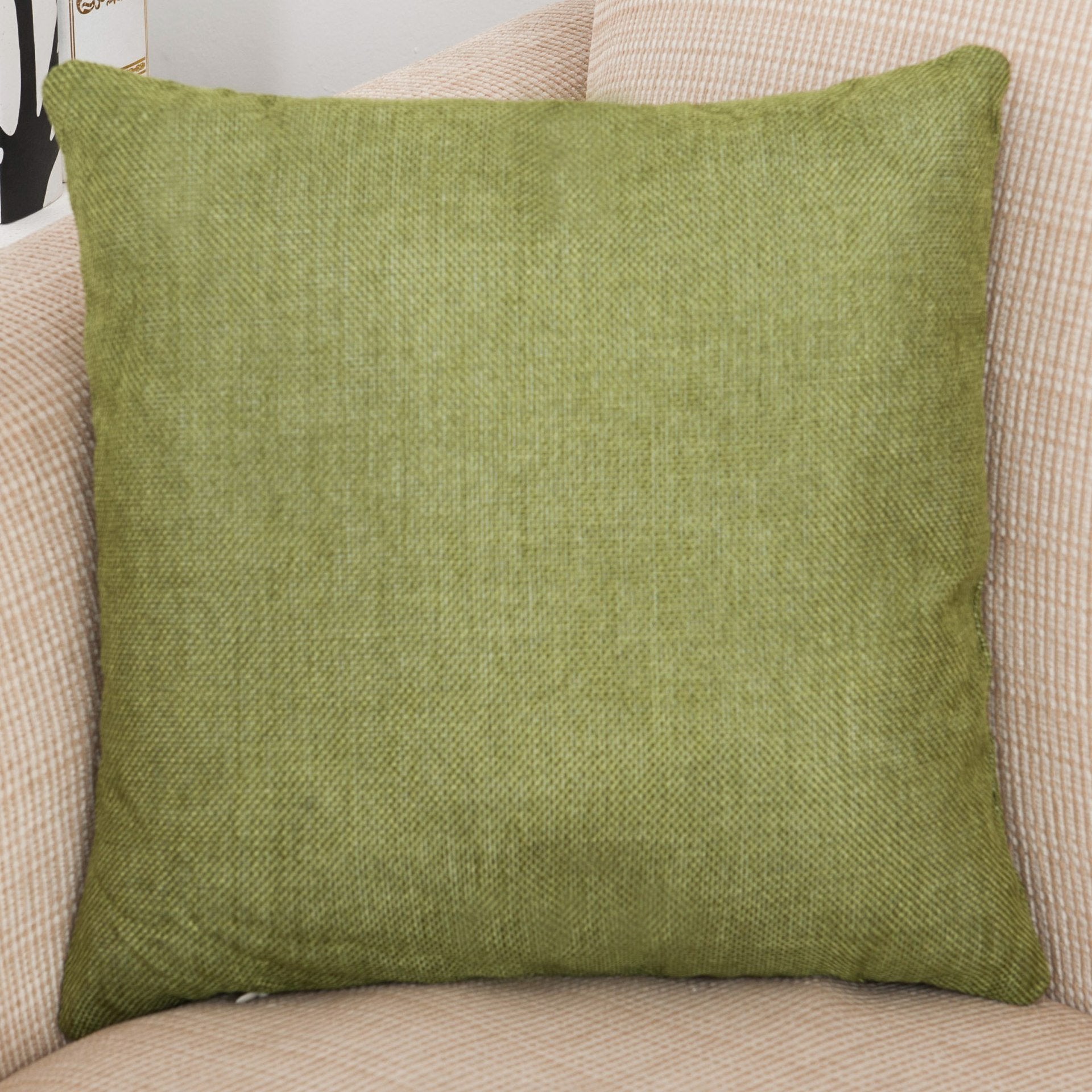 Square Solid Color Pillow Covers-Green-Theone Apparel