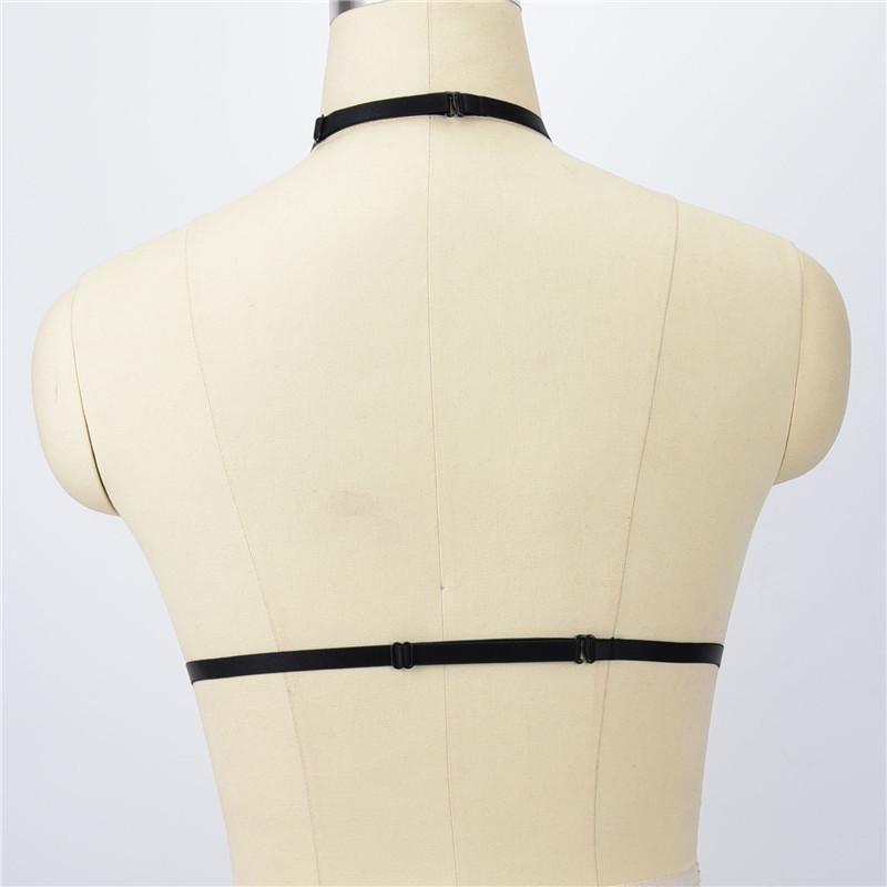 Strappy Elastic Cupless Harness Bra