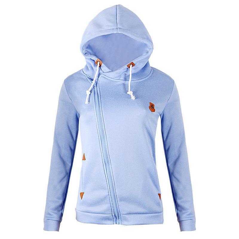 Trendiger Hoodie mit Kordelzug und seitlichem Reißverschluss