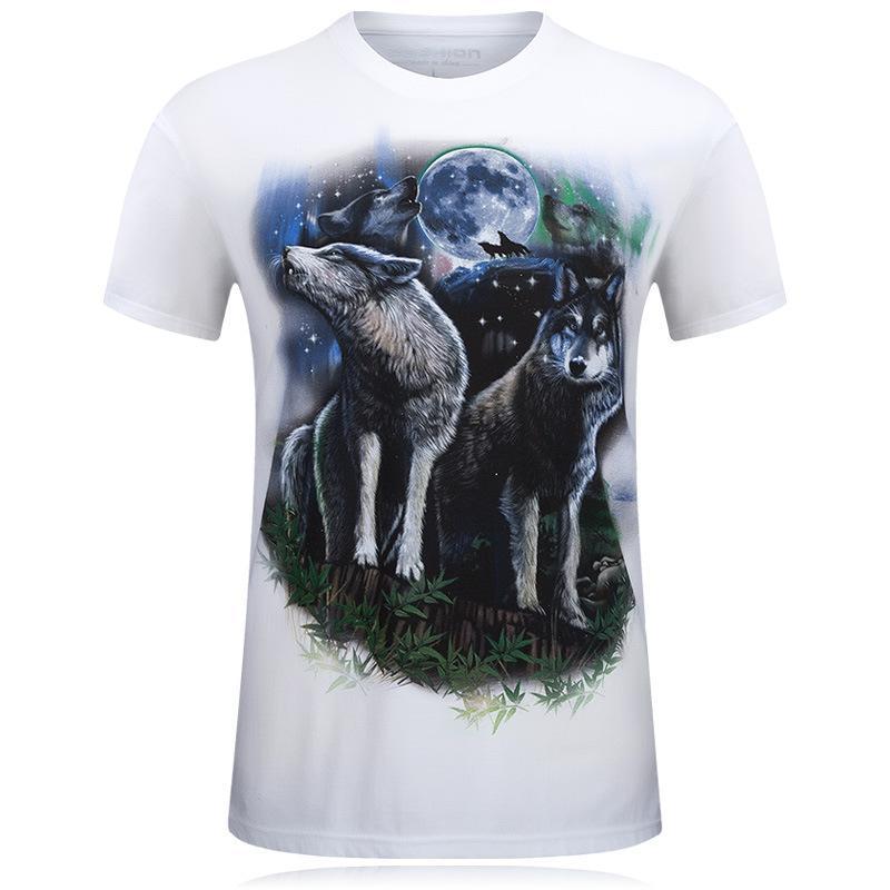 Camisa de cenário de dupla de lobo uivante