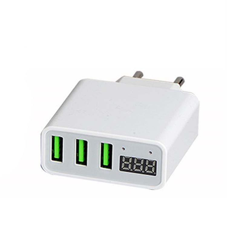 電圧ディスプレイ付きマルチポート電話USB充電器
