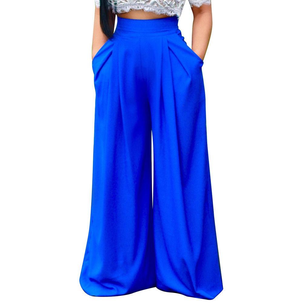 Wide Leg Pleat Front Palazzo Pants