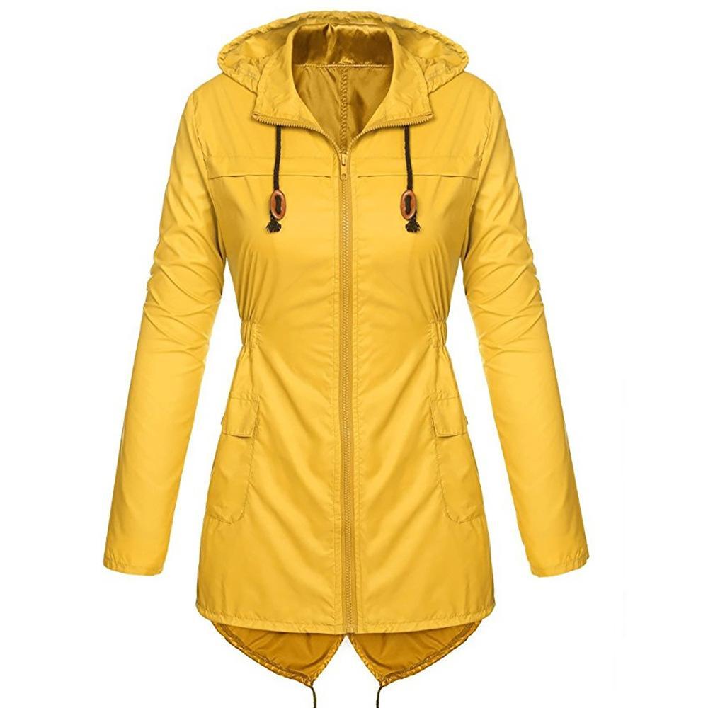 Full Zip Trench Coat Rain Jacket