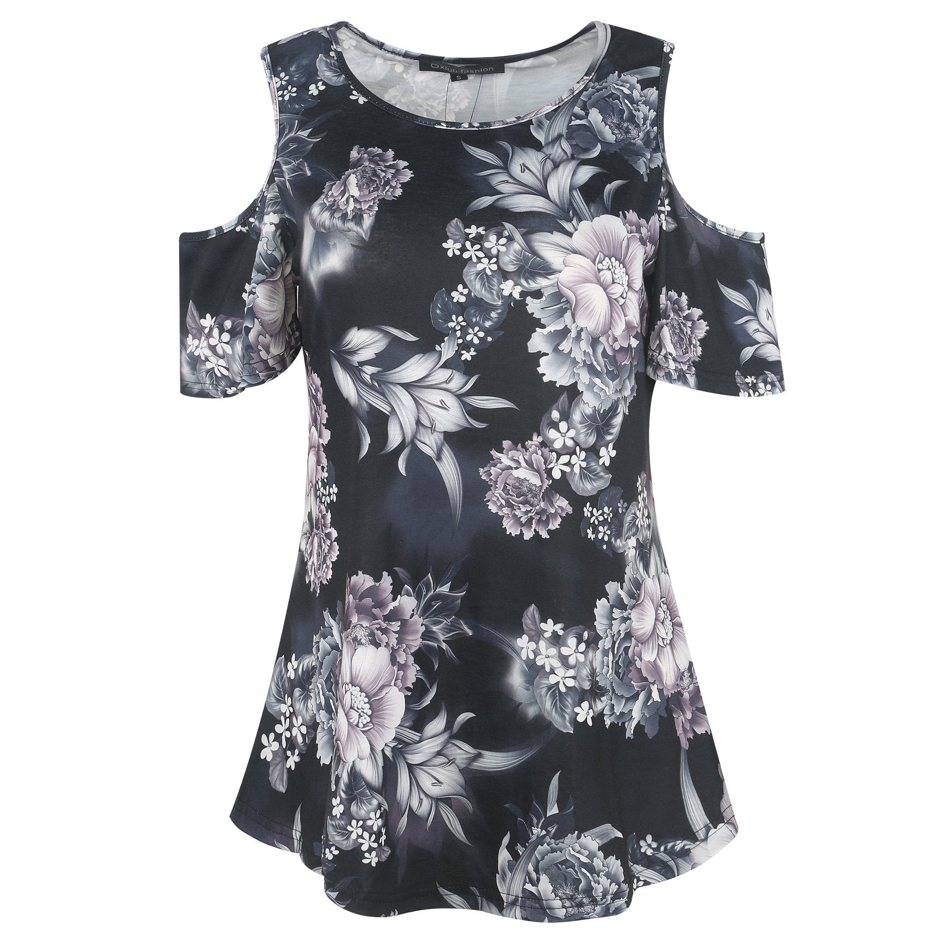 All-Over Print Cutout Tunic - THEONE APPAREL