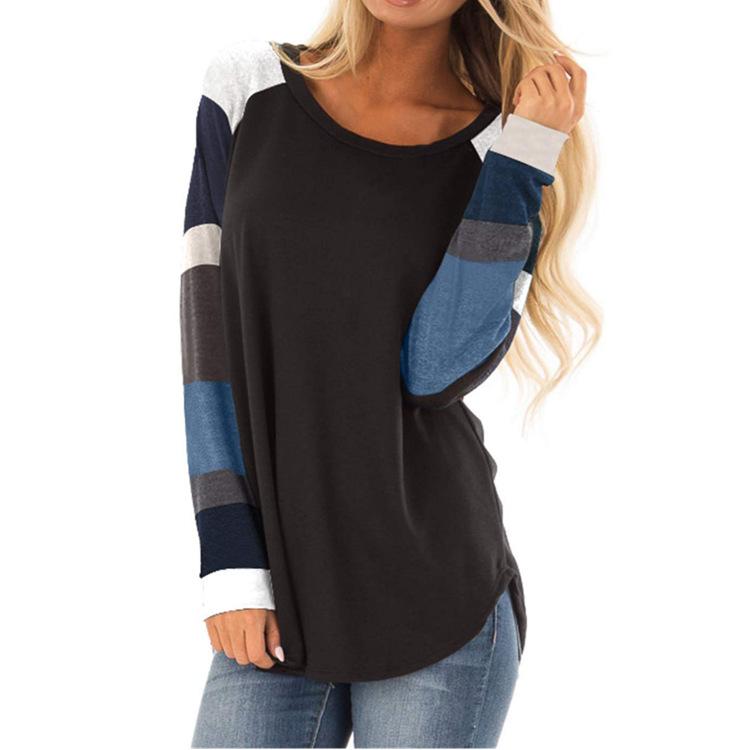 Blocked Stripe Sleeve Raglan Tee - THEONE APPAREL