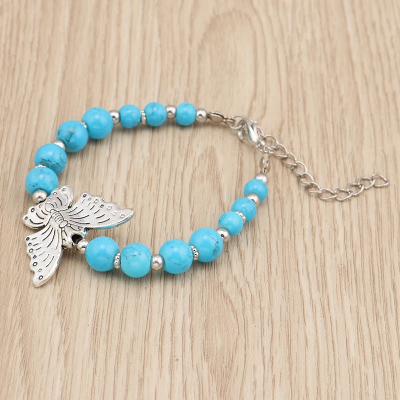 Blue Beaded Butterfly Charm - THEONE APPAREL