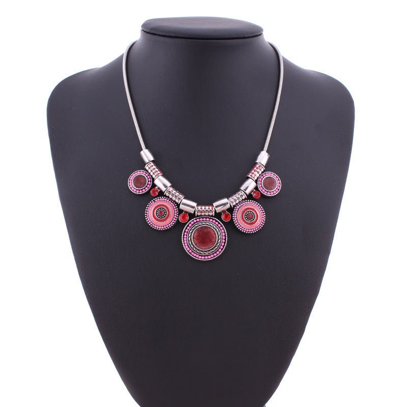 Bold Coloful Disc Necklace - THEONE APPAREL