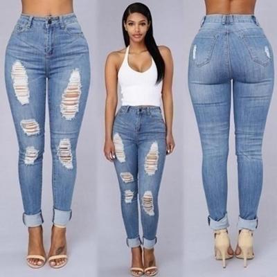 Bootylicious Distressed Denim Cuff Jeans - THEONE APPAREL